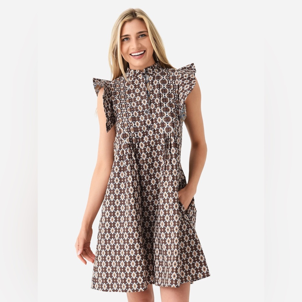 NWOT Evi Grintela Mona Mini Dress with Flutter Sleeves  Size XS